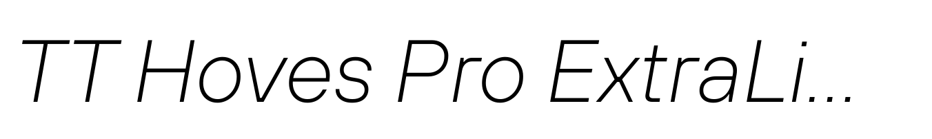 TT Hoves Pro ExtraLight Italic